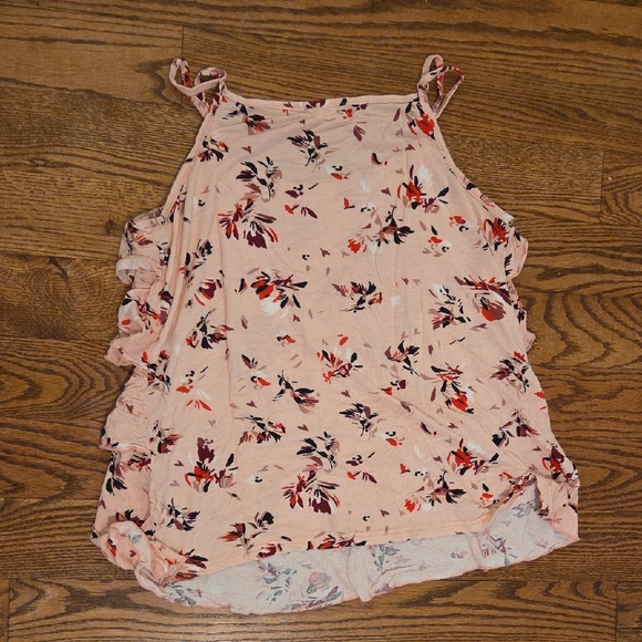 Nursing Tank Tops - Bearsland Soft Pink Floral, Auden - White,  Size L - Picture 4 of 7